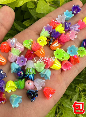 铃兰花手工diy串珠古风流苏发饰