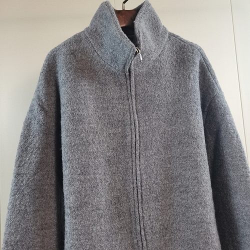 时尚百搭立领拉链羊绒外套女