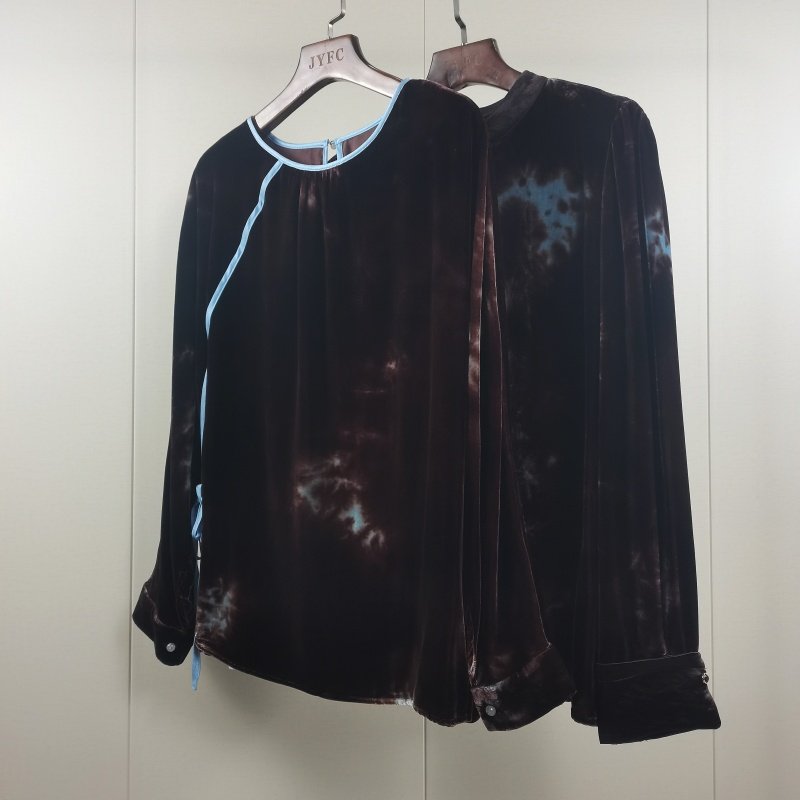 26春季桑蚕丝丝绒女士上衣复古气质显瘦圆领设计感长袖真丝上装,女装/女士精品,真丝上装,淘宝优惠券,粉丝福利购,淘宝优惠卷