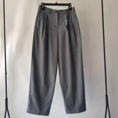 原货秋季 裤 新款 女高腰显瘦舒适轻奢气质直筒长裤 精纺羊毛双褶西装