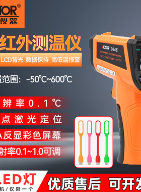 胜利手持红外线测温仪VC303B/304D/309C高精度非接触测温枪温度表