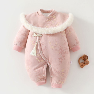 【云肩】冬季婴儿连体棉袄220g