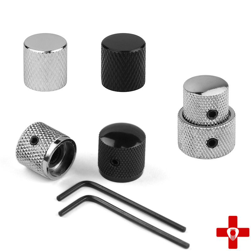 lp电吉他电贝司旋钮帽吉他电位器帽子音色音量金属旋钮带螺丝锁紧