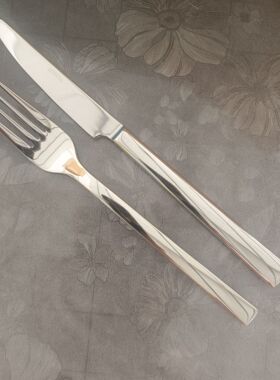 出口德国VEGA土耳其AMBOSS家用不锈钢西餐具牛排刀叉勺3件套