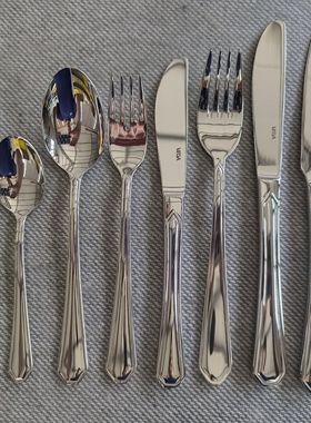 出口VEGA不锈钢西餐具套装家用轻奢牛排主餐甜品刀叉勺茶勺水果刀