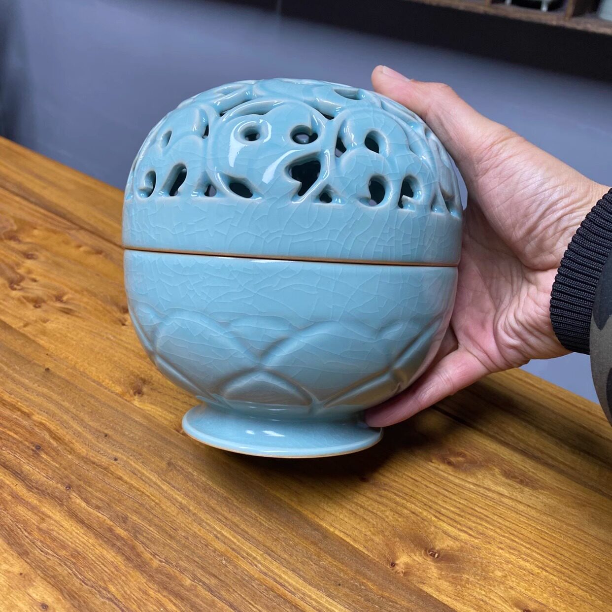 宋瓷汝窑汝瓷焚香盘香熏香炉器具