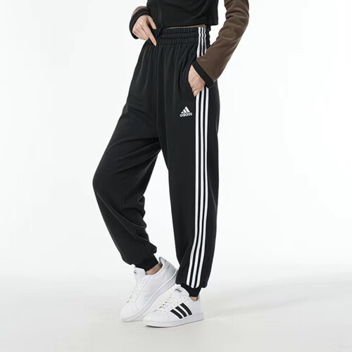 Adidas/阿迪达斯纯棉束脚长裤女裤透气休闲运动裤HA4375