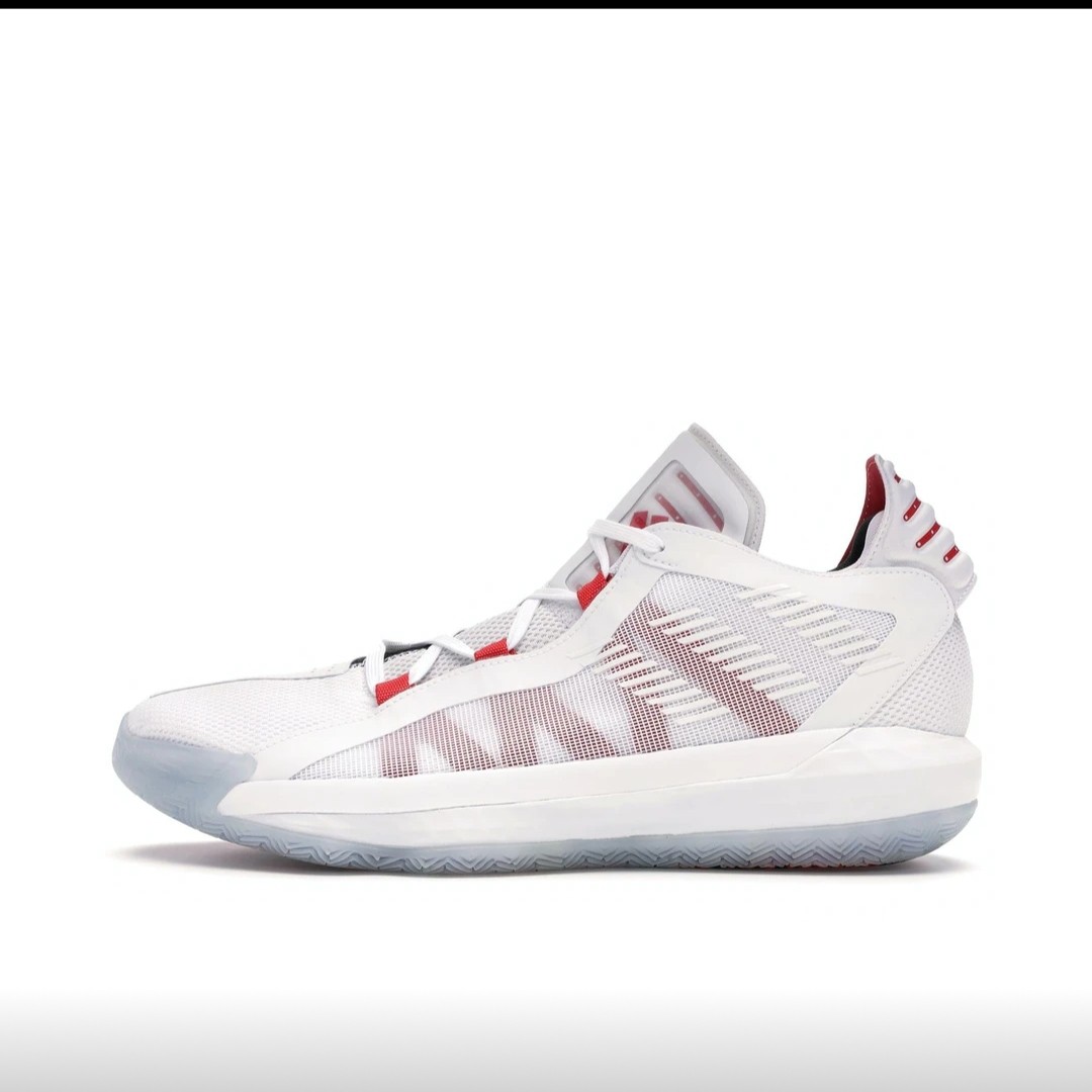 adidas dame 6 利拉德6代新年鸳鸯黑红男子篮球鞋 ef2504