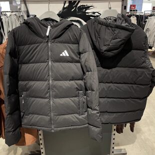 Adidas/阿迪达斯2025男士日常经典运动保暖连帽羽绒服KF4400