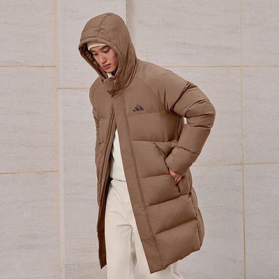 阿迪达斯长款羽绒服男装女装冬季新款户外防寒加厚羽绒服Kq5517