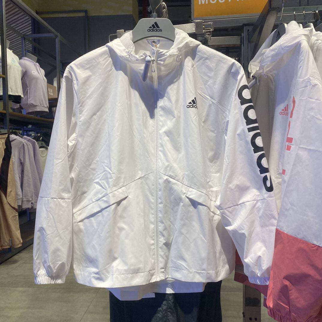 Adidas阿迪达斯外套女士早秋宽松连帽运动夹克GL0647