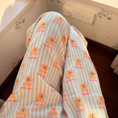 小个子孕妇八分裤纯棉磨毛妇睡裤纯棉月子裤加肥加大胖mm妹200斤3 — 4