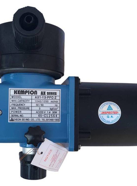 韩国KEMPLON千世AX1-52-FTC-Z水泵机械隔膜式27.6L/H加药泵计量泵