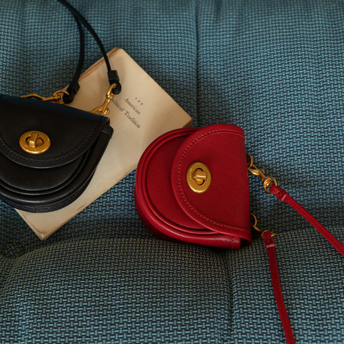 猴子的口袋儿植鞣牛皮迷你马鞍包