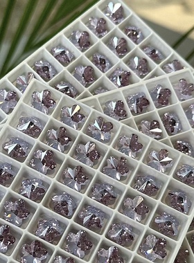 AiMTnails马姑娘家华子4744梅花尖底10mm371MOL闪烁淡紫色美甲