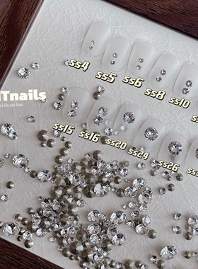 AiMTnails新款仿华33切尖底圆钻东洲K9堆钻尖底钻 美甲饰品