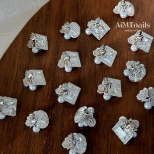 AiMTnails马姑娘家新品冰糖/椭圆山茶花爆闪锆石成品钻球指甲钻