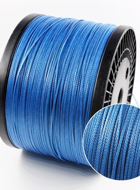 蓝色大力马包芯线铁板钩绑钩线前导线风筝线包芯防咬线编织线鱼线
