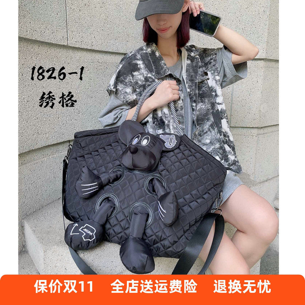 新款尼龙布公仔包托特包大容量斜跨休闲百搭通勤大包港版随身包潮