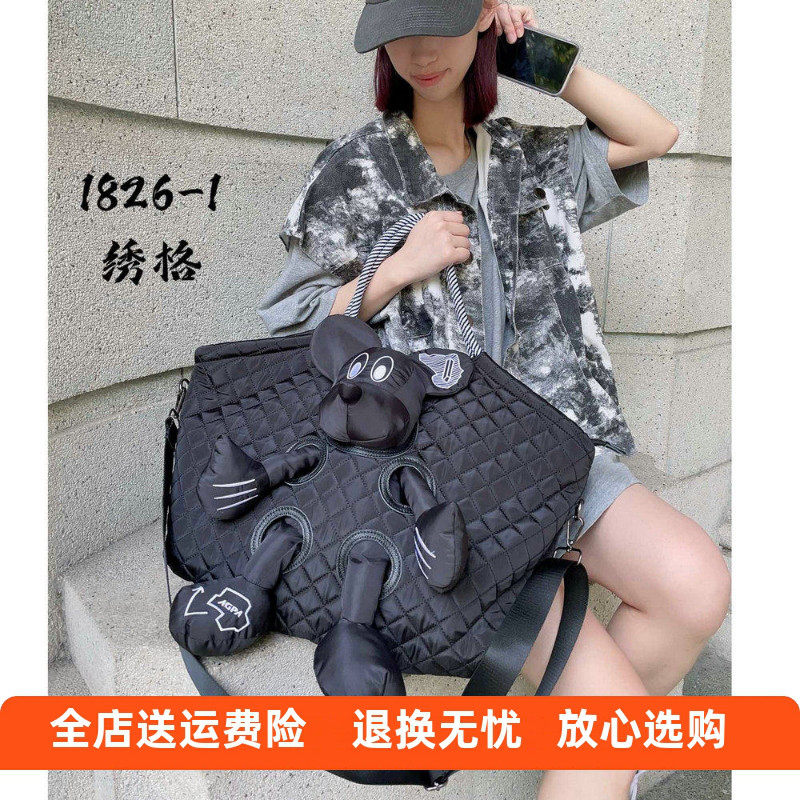 新款尼龙布公仔包托特包大容量斜跨休闲百搭通勤大包港版随身包潮