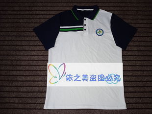定制 潘庄镇第一中学来图定制同款 短袖 t恤polo衫 白色大码