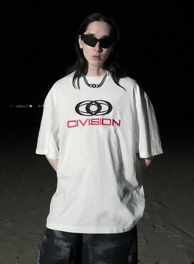 CIVISION by CSC刺绣LOGO贴布标小众高街潮牌男女宽松休闲短袖T恤