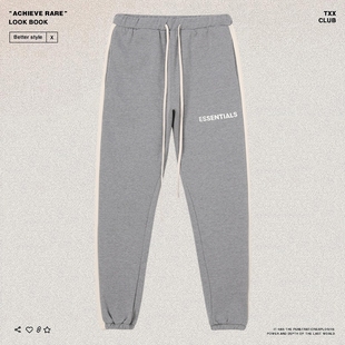 高街潮牌宽松休闲运动裤 FEAR FOG复线ESSENTIALS束脚卫裤 GOD