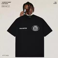 Cole Buxton Minimalist Letter Print American Casual High Street Unisex Couple Loose Pure Cotton Short-Sleeve T-Shirt Trendy