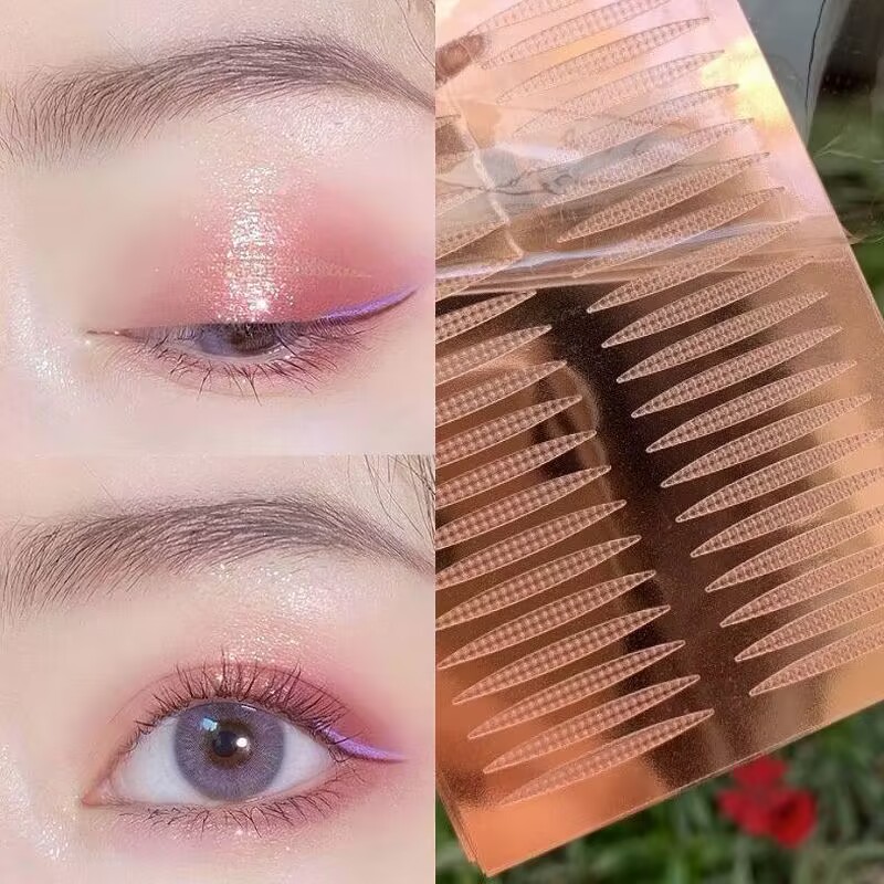 玫瑰金双眼皮贴COS化妆防水透气自然隐形肿眼泡单眼皮美目不反光