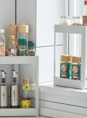 卫生间置物架厨房免打孔台面窗户浴室小号窄型分层三角架收纳架子