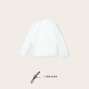 圆领极简打底长袖 精梳匹马棉春夏新款 ALSO联名系列 t恤 SEE