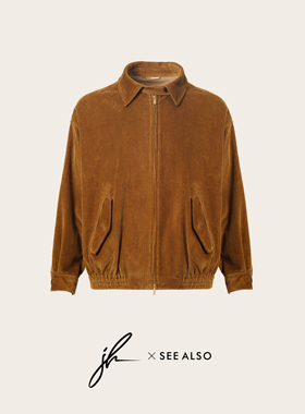 jh 『SEE ALSO联名』夹克超精纺精梳棉老钱哈林顿春季新款短外套