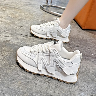 女2025新款 子休闲运动鞋 小蛮腰女鞋 老爹鞋 6682 春秋爆款 华夫阿甘鞋