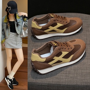 轻便软底运动鞋 KT320女鞋 平底阿甘鞋 秋季 复古皮面百搭 2025新款