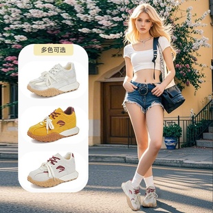 323334阿甘鞋 厚底老爹鞋 女2026新款 跑步运动鞋 春季 内增高3cm小码