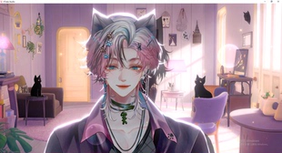 Live2d量贩模型-小黑猫 中性公皮vup直播公用成品皮套虚拟主播