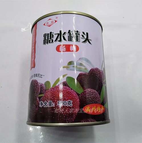 温州特产杨梅罐头自己采摘加工糖水杨梅开罐即食500克今年新货