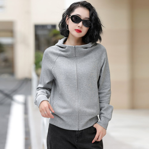 卫衣女春秋季棉拉链衫外套上衣