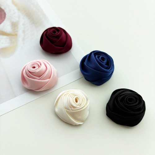 3cm玫瑰花布艺胸针别针衣服饰品