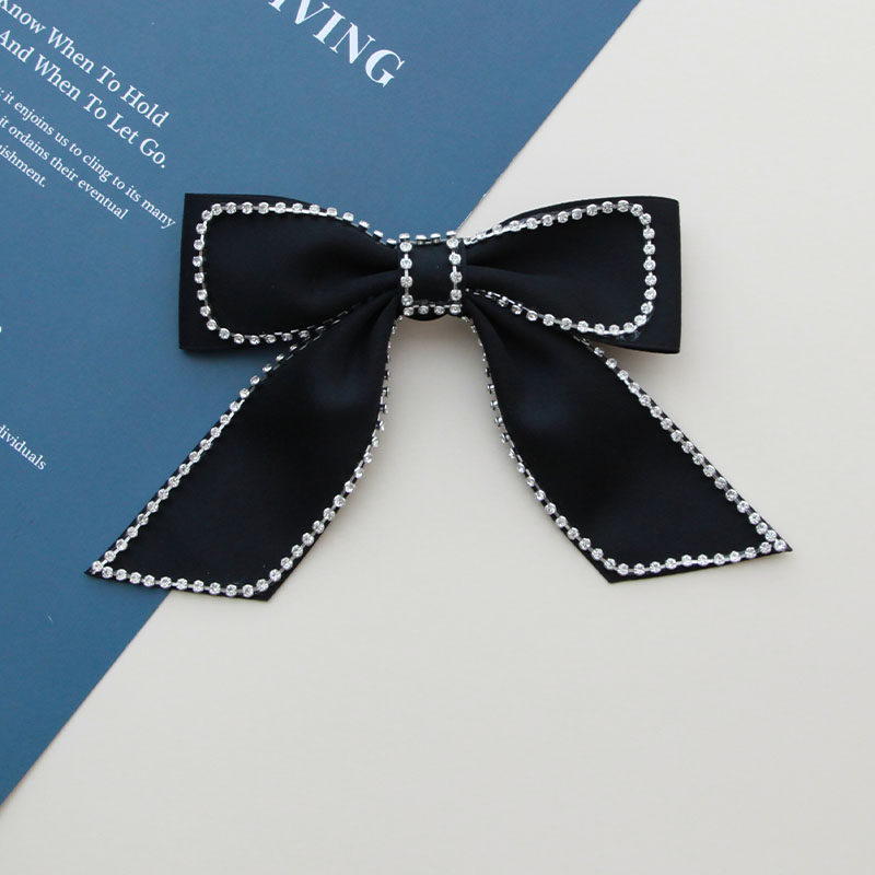 水钻链条蝴蝶结胸针领花百搭实用手工缝制斜角韩版粉色领结配饰品