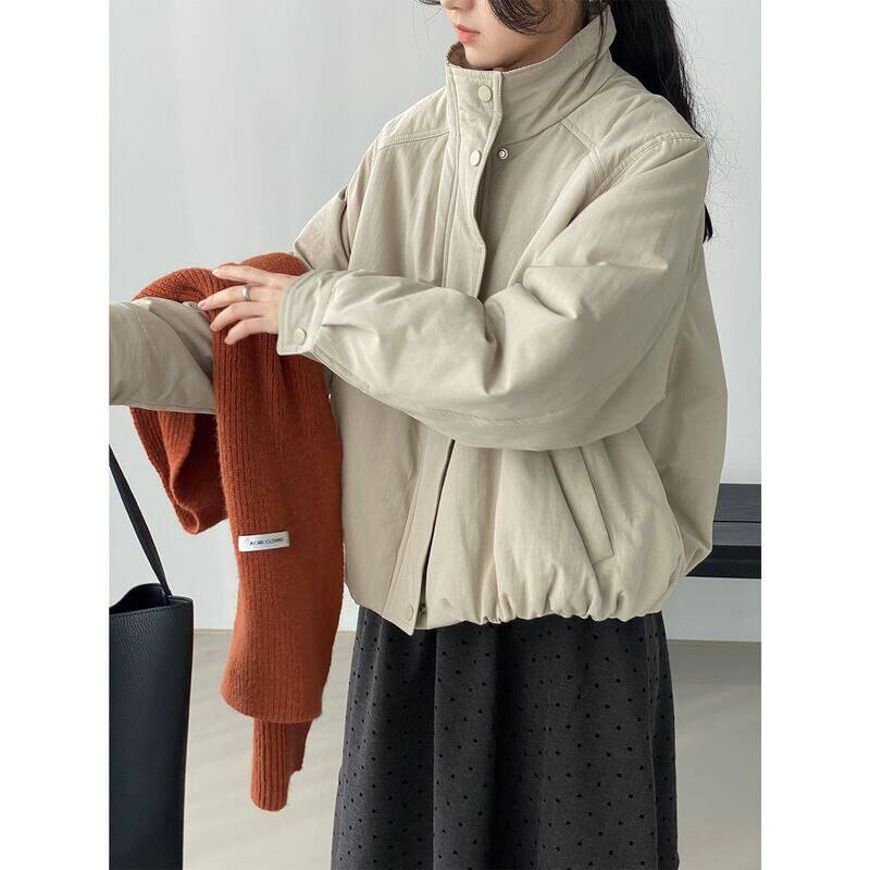秋冬韩系立领加厚显瘦女棉服