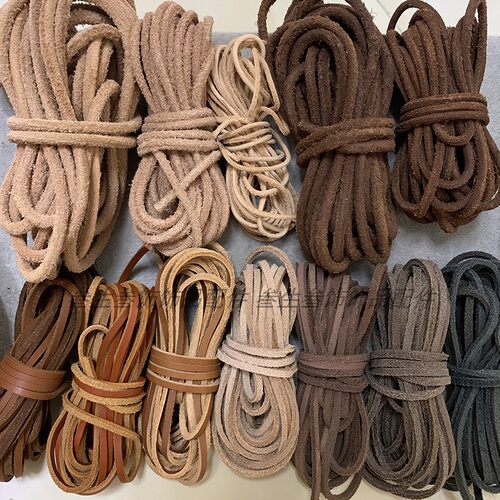 圆形牛皮绳柔软磨砂做旧