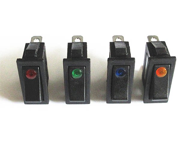 猫眼kcd3船形开关3脚2档带灯猫眼船型开关取暖器电暖桌电源开关