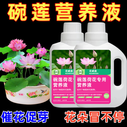 碗莲专用营养液水培植物土培碗莲专用肥促进开花肥料荷花专用肥料