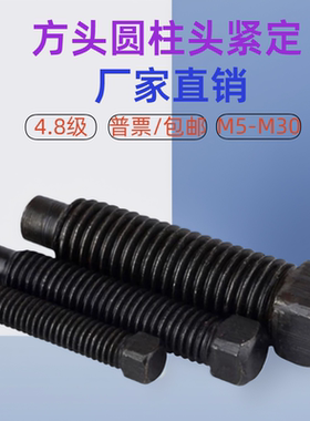 GB85方头长圆柱头紧定螺丝 GB86刀台紧定M6M8M10M12-M24凸尾螺丝