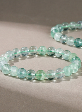 天然绿萤石手链时尚简约百搭增强专注力平衡情绪缓解压力能量水晶