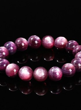 7A天然紫锂云母手链浓郁丁香紫闪耀银闪水晶手串女提升气质送女友