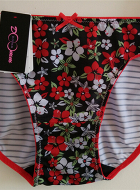 SUA672 泰国sabina  弹力低腰三角内裤  花朵撞色