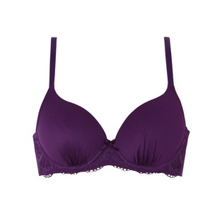 HBL090 新款泰国sabina内衣 薄杯舒适文胸 紫底蕾丝 固定肩带