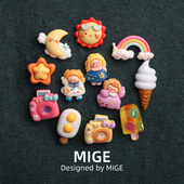 可爱卡通小女孩相机胸针胸章徽章甜美休闲衣服包包配饰装 饰小饰品